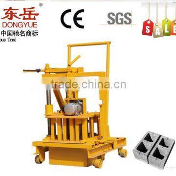 Simple QT40-3C manual press hollow brick making machine for small business