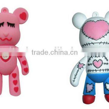 512mb Lovely bear soft PVC wholesale usb flash drive,usb memory flash drive gifts