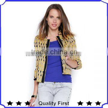 2016 Fashion women winter Jacquard Boutique Coats Apparel Woman