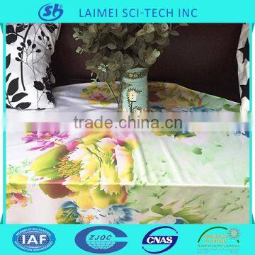 Wholesale china 100% polyester flower printed satin silk fabric with cheap price