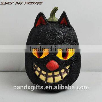 Artificial black cat craft polyfoam pumpkin