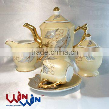 Grape decal Porcelain Tea Set