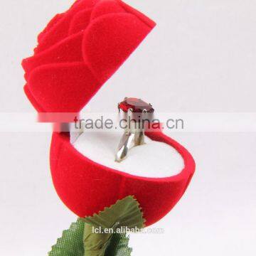 Rose shaped luxury ring box, wholesale custom ring boxes