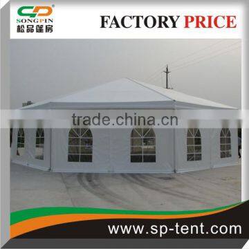 indian marquee tent with luxury linings and clear sidecovers for wedding party events