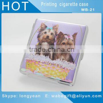 Leather Decorative Pattern Metal Cigarette Case
