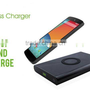 Portable Qi Certificated Wireless Charging Pad With 7000mAh External Battery For Mobilephones Tablets