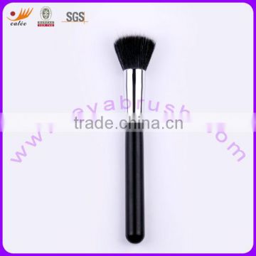 Square Edge Mix Nylon Hair Matt Black Wood Handle Individual Blush Brush