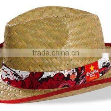 Fabric Band Straw Hat Segrass