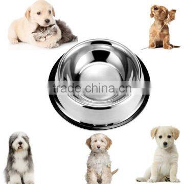 Stainless Steel Dog Bowls With Rubber Base Non-Skid Classical Food Bowl,Water Bowl For All Pets Rust Resistant (Various Sizes Av