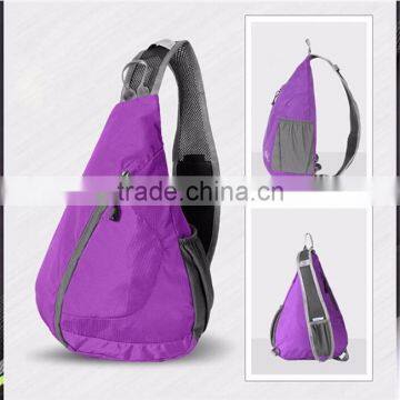 Packable nylon sports shoulder backpack cross body wholesale sling bag