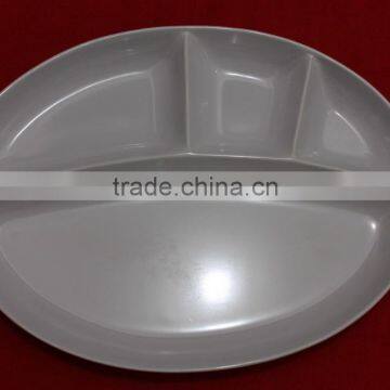 Malaysia Made Melamine 4 Compartments Oval Food Plate photo-2