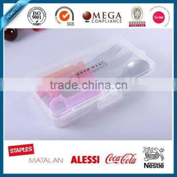 Plastic Handle Fork and Knife Spoon Kids Cutlery Set photo-3