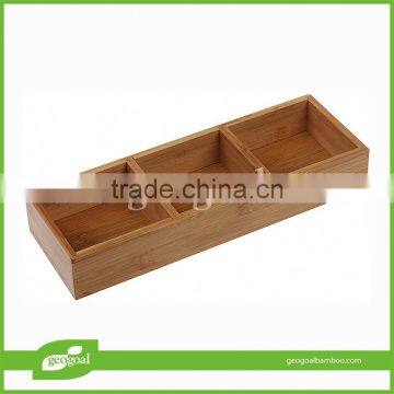 Promotional environmentally friendly bamboo utensil organizer