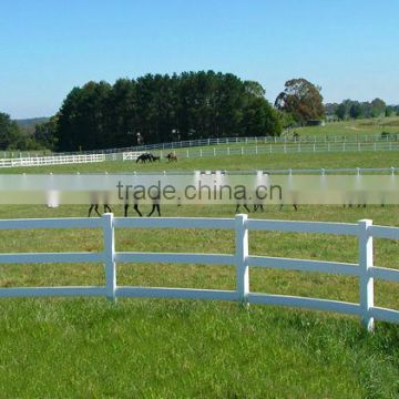 farm fence pvc vinyl white color 3rails horse fence