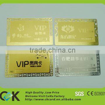 luxurious gold mirror steel business cards