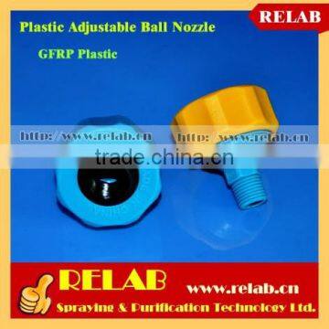 Low Pressure Water Spray Nozzle Threaded Ball Plastic Swivel Joint