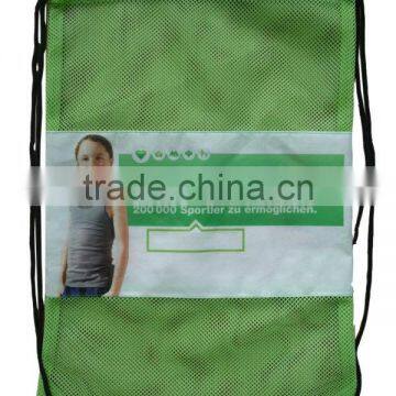 promotional mesh drawstring bag mesh backpack