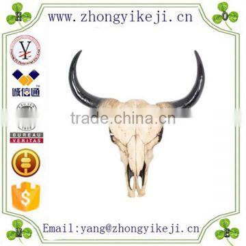 2015 chinese factory custom made handmade carved hot new products resin decorative bull heads