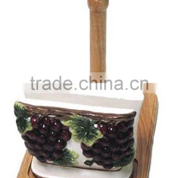 Personalized Handmade Color Glazed Decorative Grapes Paper Towel & Napkin Holder