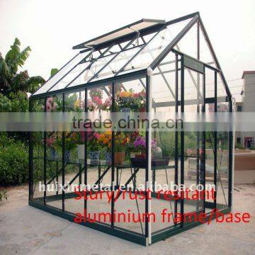 victorian tempered & toughened safty glass greenhouse for gardenHX91203