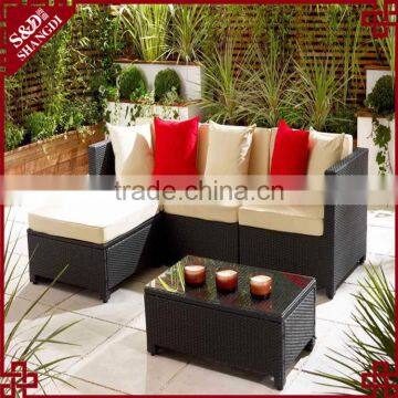 S&D 2016 wholesales new style rattan sofa for living room