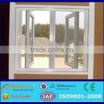 3 panel triple pvc casement window/aluminum alloy window