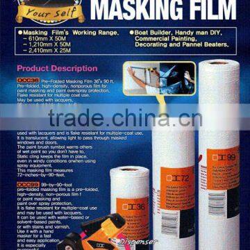 Multi-folded Masking Film for Paniting