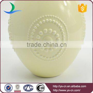 Carved Ivory Ceramic Decoration Flower Vase photo-4