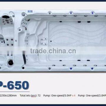 Acrylic Outdoor Spa Hot Tub Freestanding Swim Spa Pool CE Approved Large Swim Pool With Massage Function photo-6