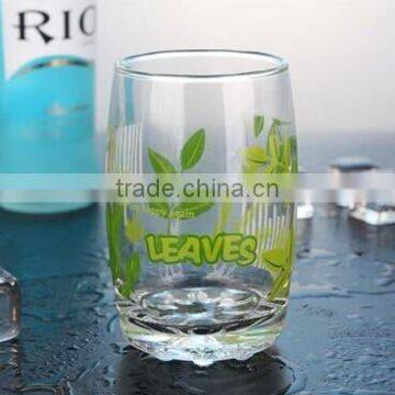 Wholesale printed glass for water milk or juice