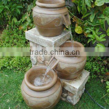 2015 New Style Europe Resin Fiberglass Oriental Garden Water Feature