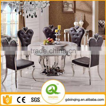 Modern Kitchen Set Round Dining Table for 6 TH374 photo-2