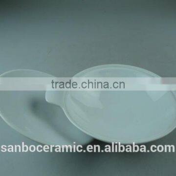 AB Grade Porcelain Stock White Ceramic Cookware Pot With Lid , Ceramic Stew Pot, Round Small Turren photo-3