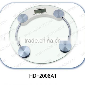 Tempered glass electronic bathroom body weighing scale