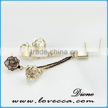 Fashion Personalized silver stud earring for young lady	,crystal bridal crystal earring