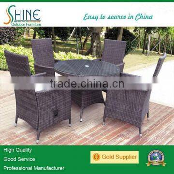 Patio outdoor furniture rattan dining table set C676