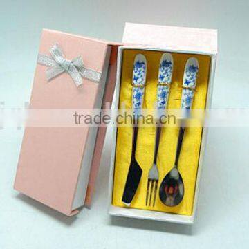 Porcelain Handle Flatware Set Stainless Steel Cutlery Set photo-5