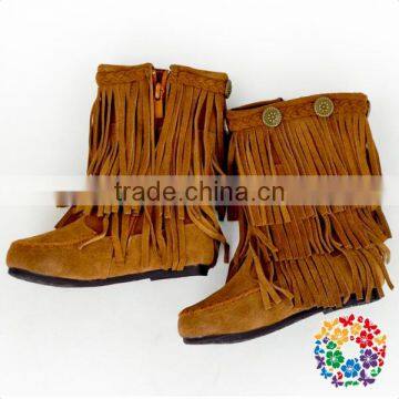 Whoelsale Suede Kids Cowboy Boots Tassel Moccasins Boots Baby Cowboy Boots photo-3