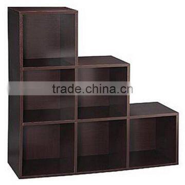 New Wood 6 Cube Step Organizer Storage Box Cube Wooden Organizer photo-4