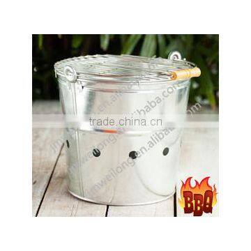 Manufacturing convenient camping bucket argentine BBQ charcoal grill