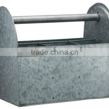 Set of 3 Galvenized Metal Serving Tray photo-6