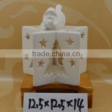 hot sale christmas ceramic tealight candle holder for supply