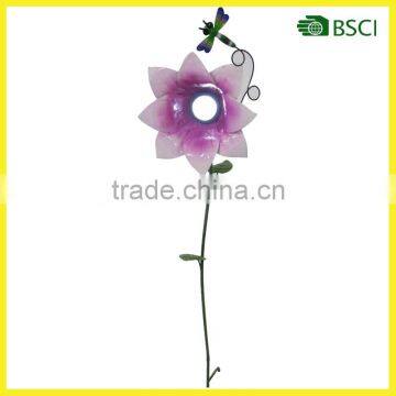 Hot selling metal flower with solar light garden stick