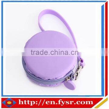 2015 hot promotional macaron silicone purse mini coin wallet