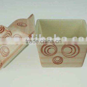 Stoneware casserole mini square shape