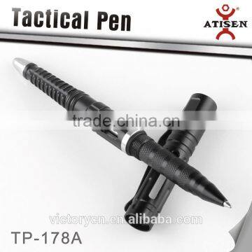 Black 6061Aluminum Steel Hollow Out Tactical Ball Point Pen,glass Breaker 2 in 1 TP-178A photo-2