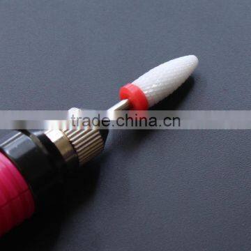 1 Piece Nail Drill Head Diameter 6.5MM White Ceramic Burr For Nail Shank Diameter 2.35MM