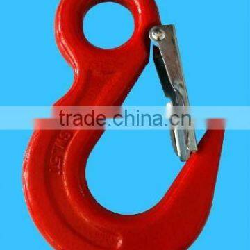 Casting CE test red color heavy load anti-rust stainless steel eye container hook
