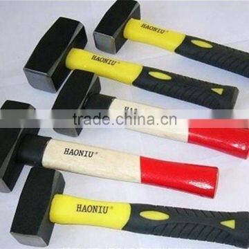 Germany type stoning hammer with TPR handle / stoning hammer forged