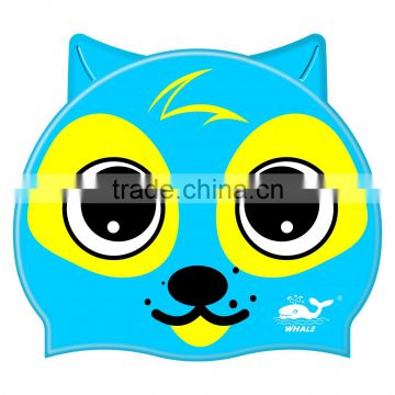 Animal custom high quality competitive kids swimming caps(CAP-1613)